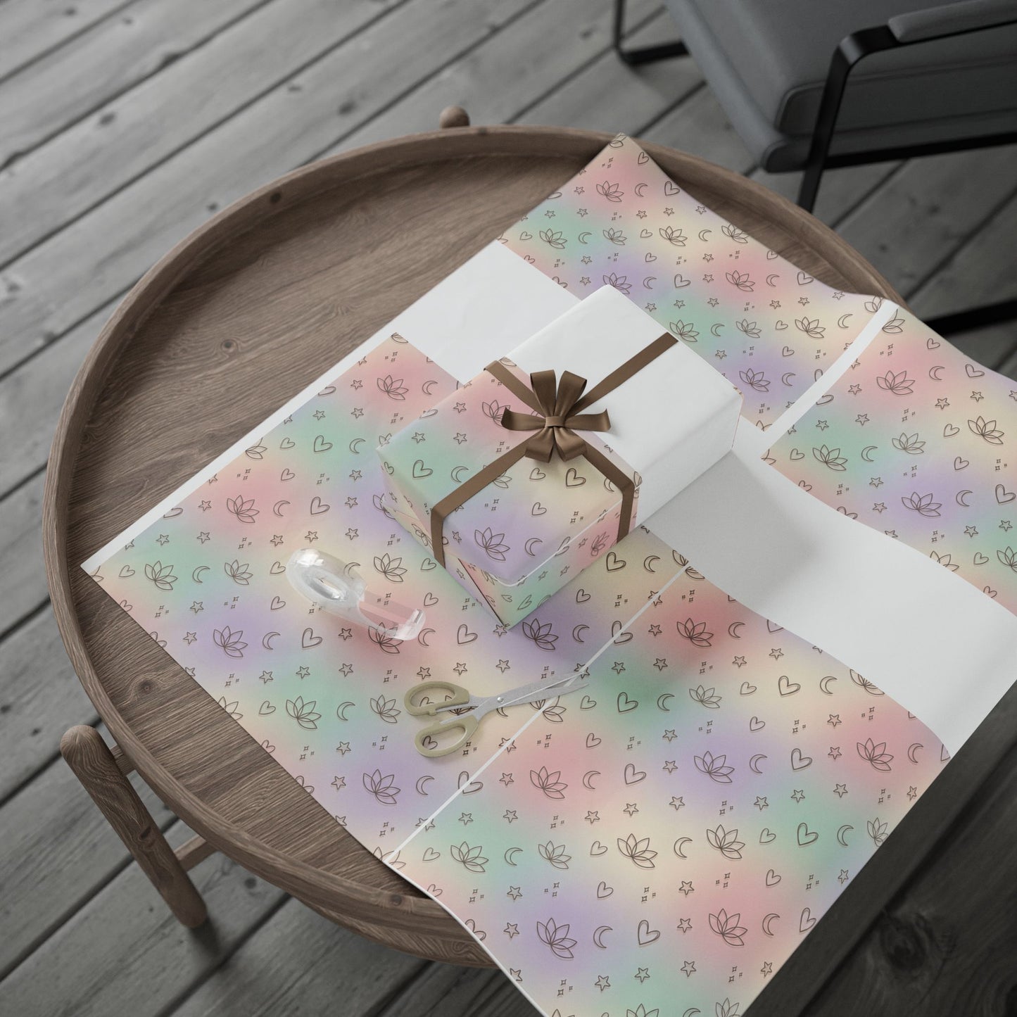 Pastel Magic Wrapping Paper — Cute Hearts, Moons & Stars Gift Wrap