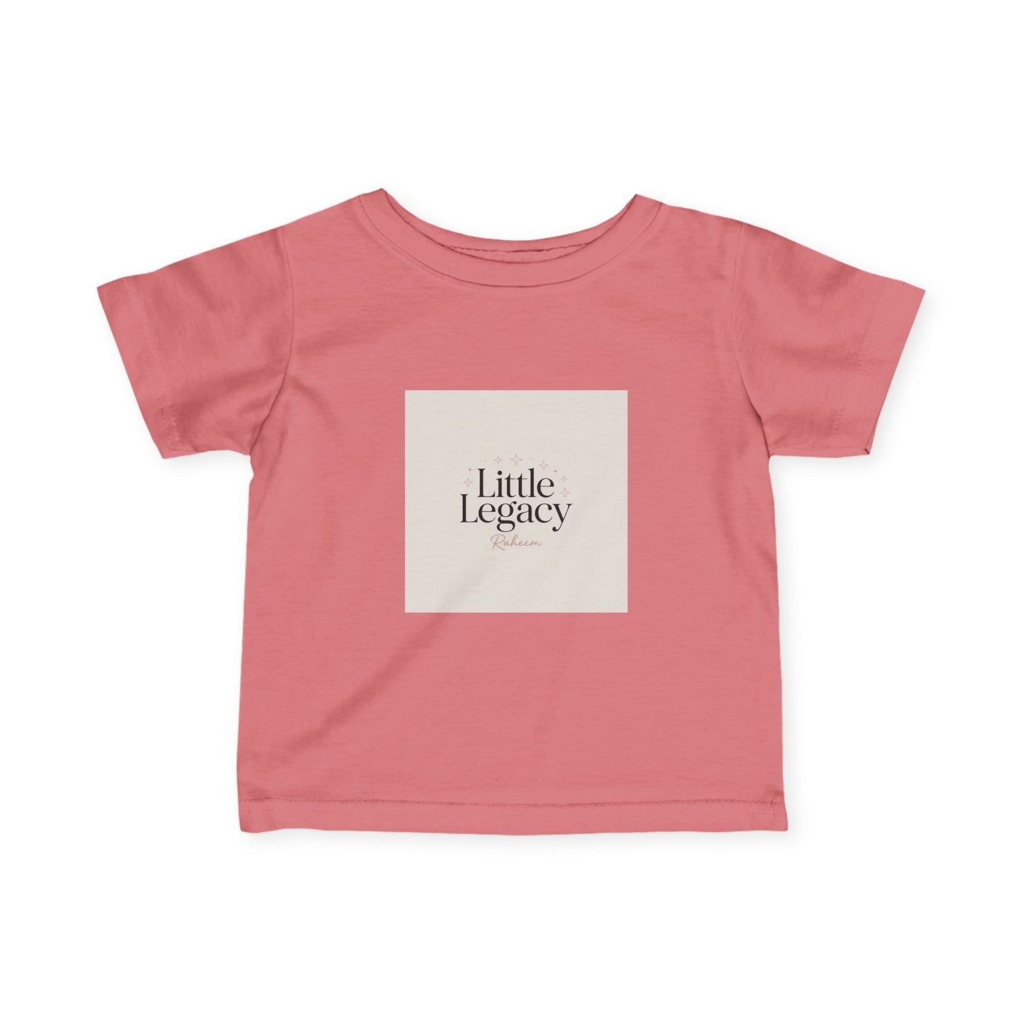 Infant Tee – "Little Legacy Raheem" Neutral Baby Shirt with Crown Graphic