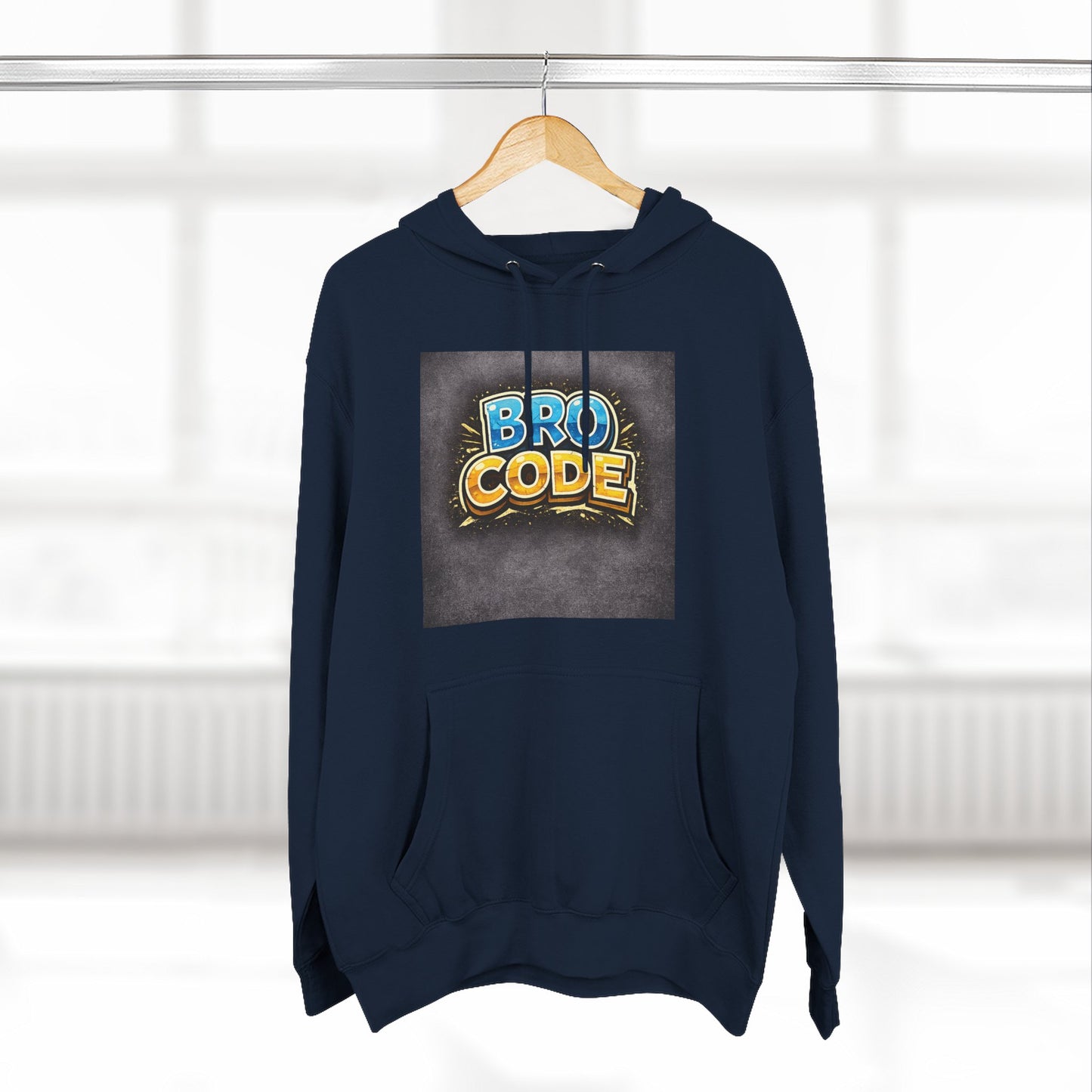 Bro Code Hoodie — Funny Streetwear Pullover with Bold Graffiti Logo