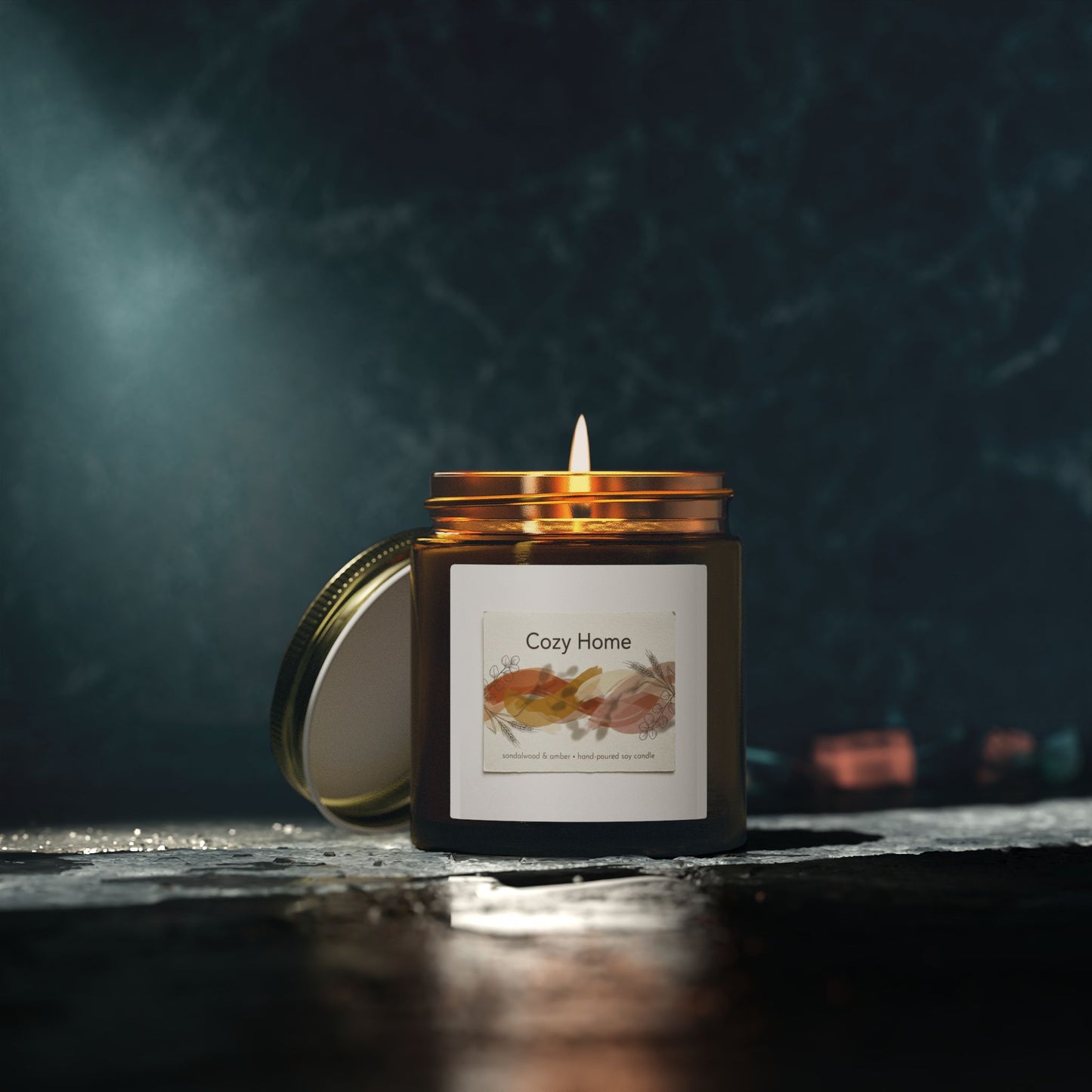 Cozy Home Coconut Apricot Scented Candle (4oz & 9oz)