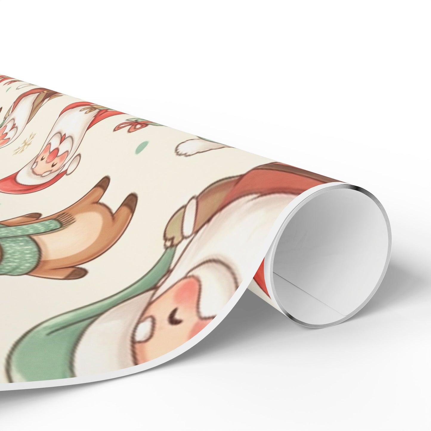 Christmas Gift Wrap Paper — Cute Santa, Reindeer & Snowman Pattern