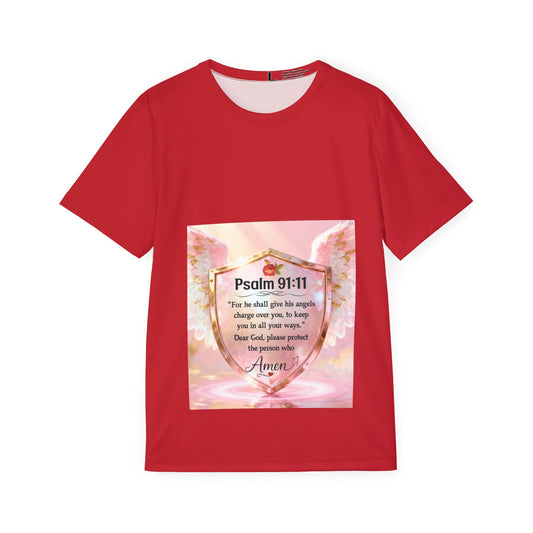 Faith-Inspired Men's Sports Jersey – Psalm 91:11 Design