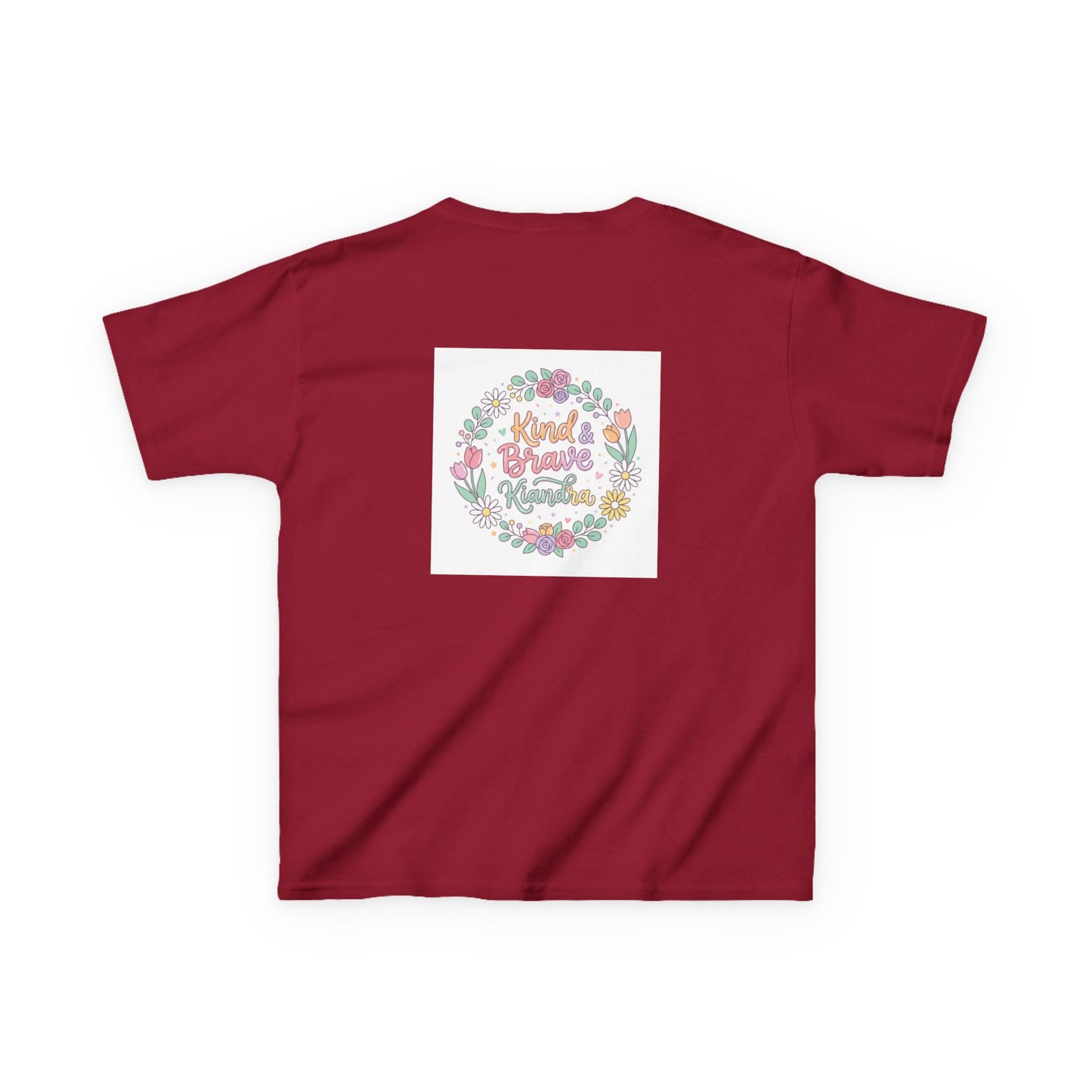 Kids Tee — Floral 'Kind Hearts Shine' Graphic