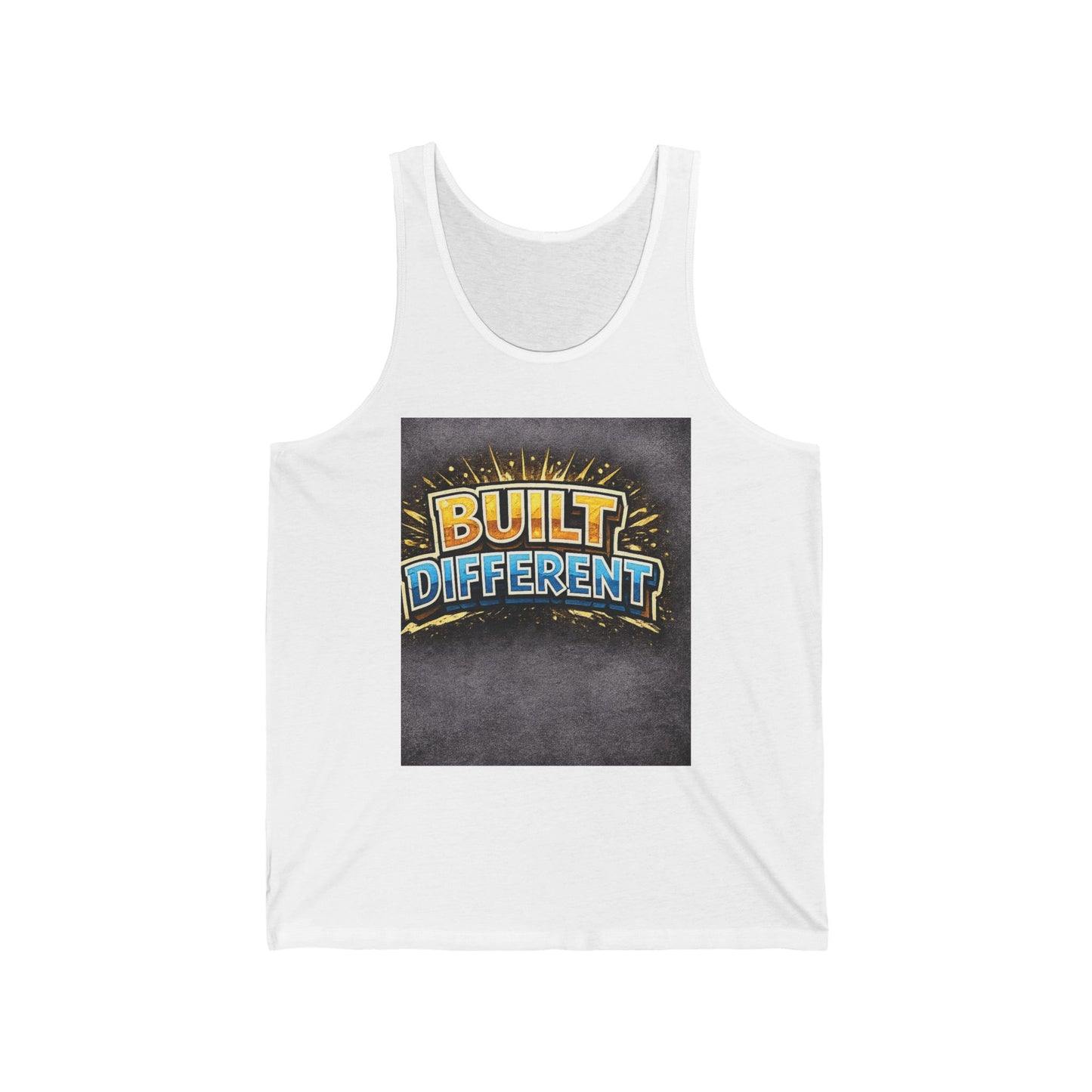Built Different Tank Top — Graphic Motivational Fitness Tank