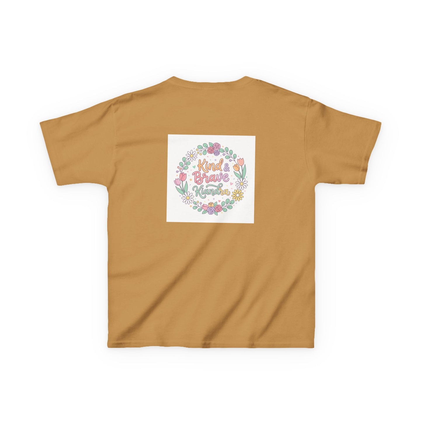 Kids Tee — Floral 'Kind Hearts Shine' Graphic