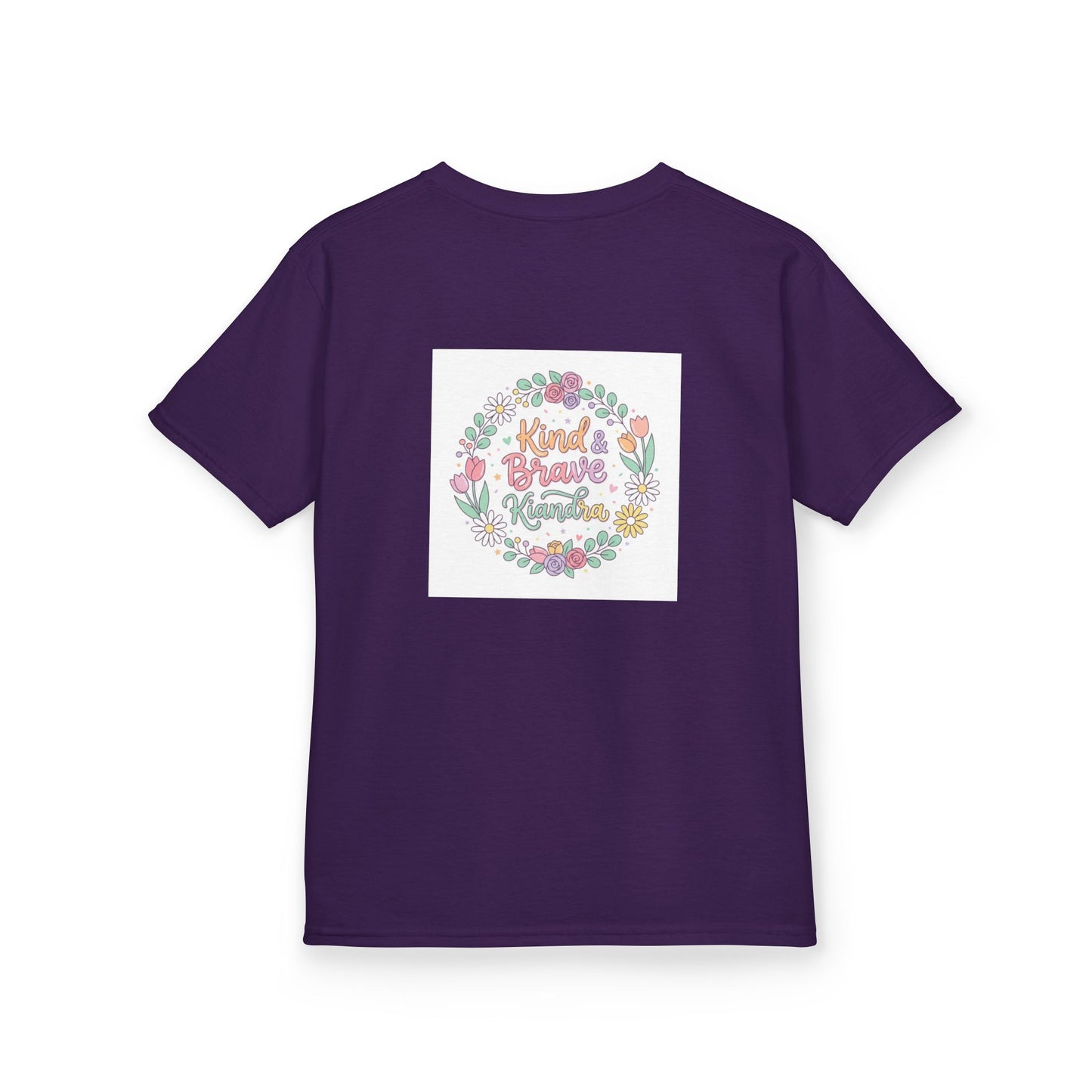 Kids Tee — Floral 'Kind Hearts Shine' Graphic