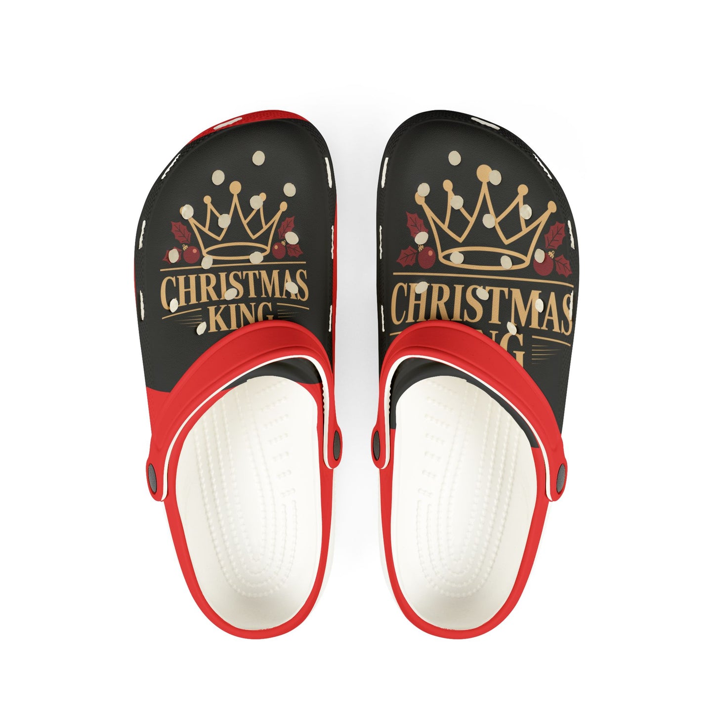 Christmas King Clogs – Holiday EVA Foam Slip-On Shoes