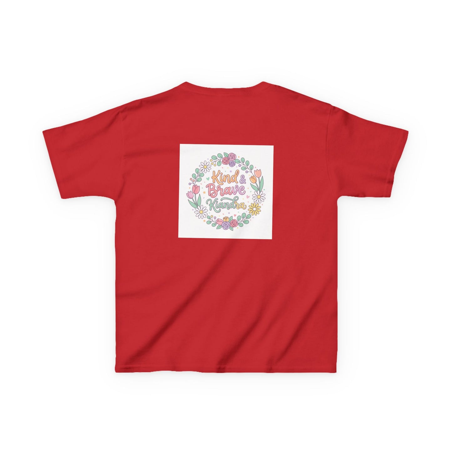 Kids Tee — Floral 'Kind Hearts Shine' Graphic