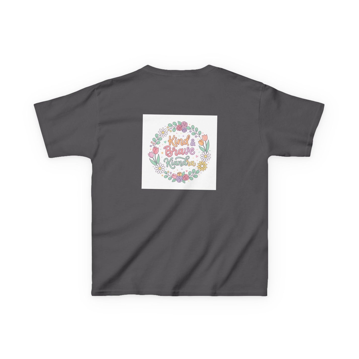 Kids Tee — Floral 'Kind Hearts Shine' Graphic