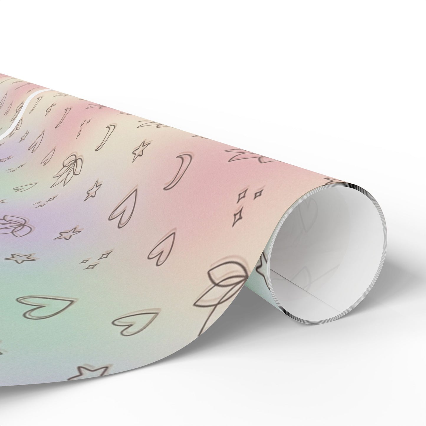 Pastel Magic Wrapping Paper — Cute Hearts, Moons & Stars Gift Wrap