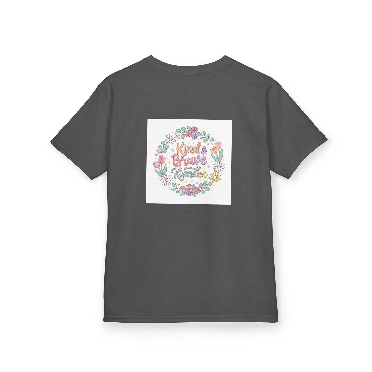 Kids Tee — Floral 'Kind Hearts Shine' Graphic