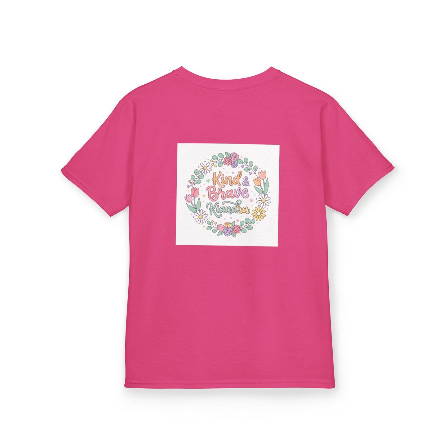 Kids Tee — Floral 'Kind Hearts Shine' Graphic