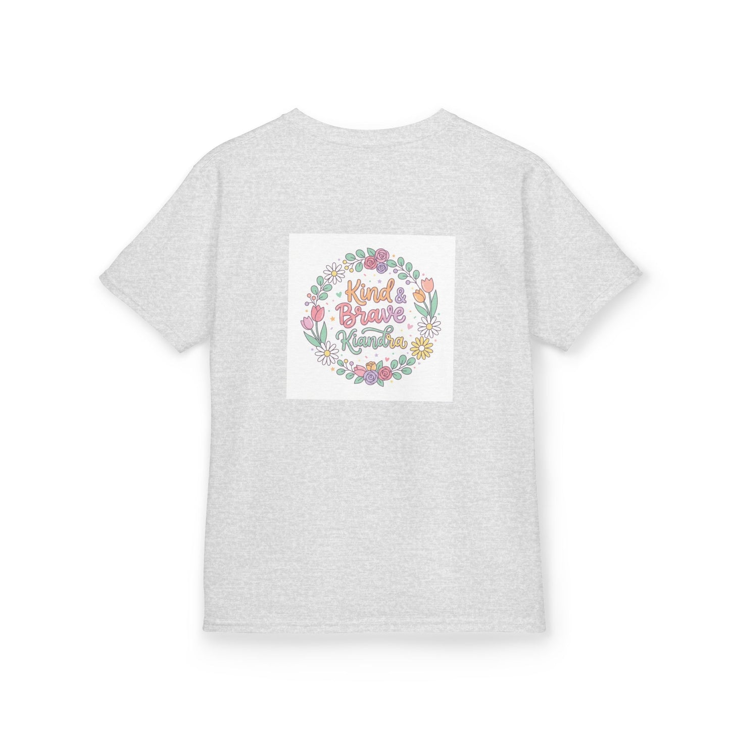 Kids Tee — Floral 'Kind Hearts Shine' Graphic