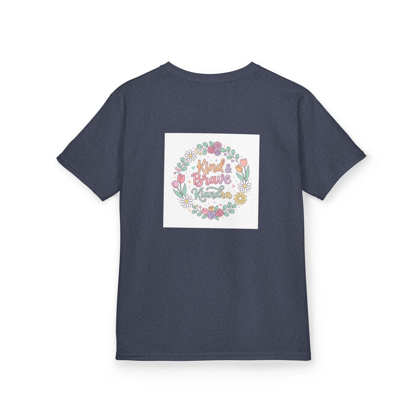Kids Tee — Floral 'Kind Hearts Shine' Graphic