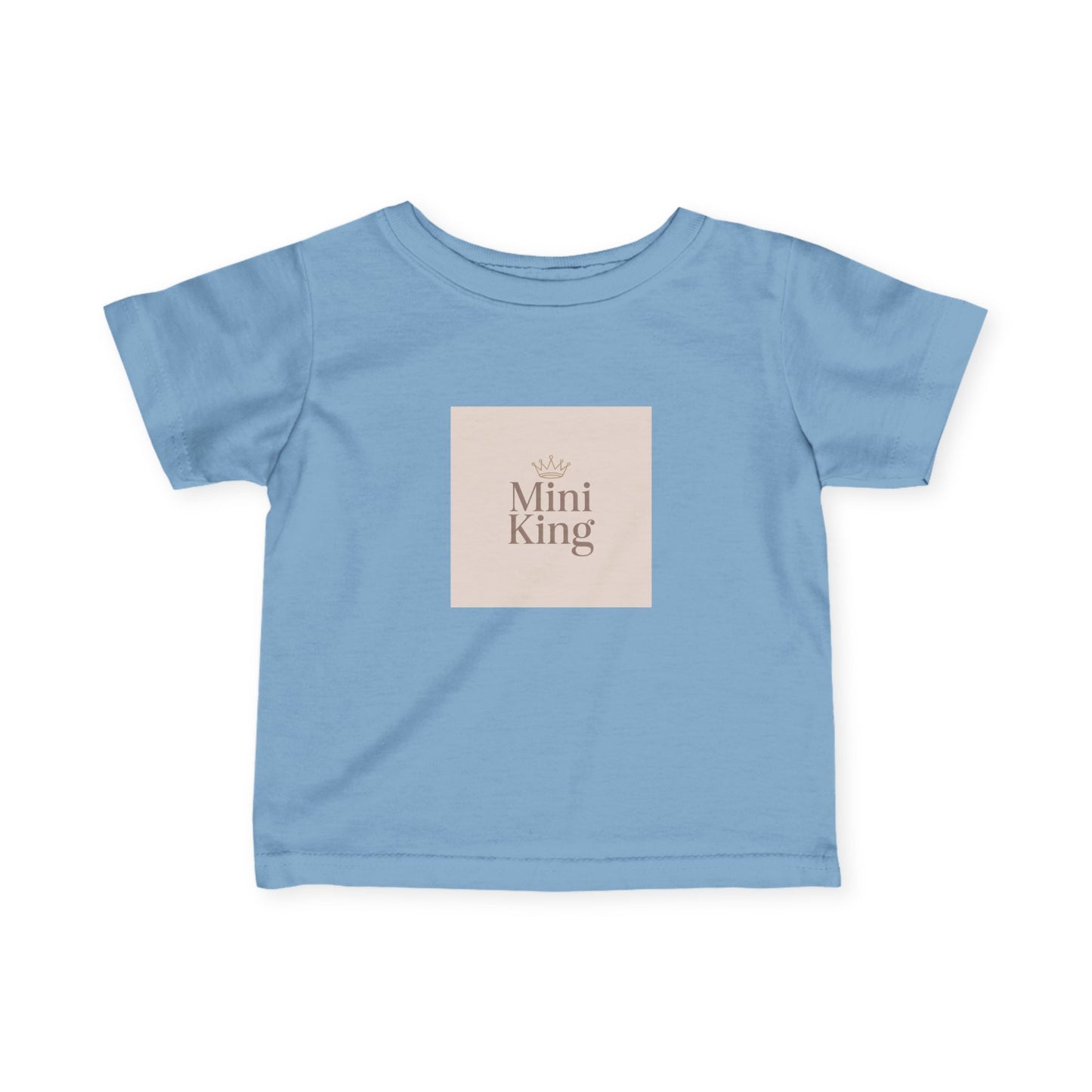 Infant Tee – "Mini King" Neutral Baby Shirt with Crown Graphic