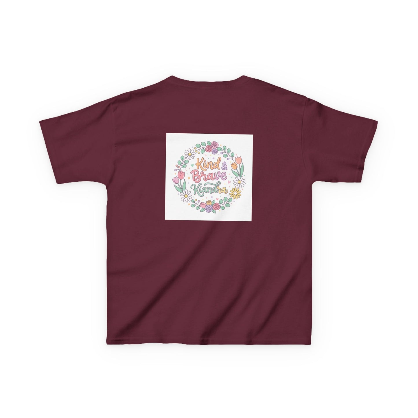 Kids Tee — Floral 'Kind Hearts Shine' Graphic
