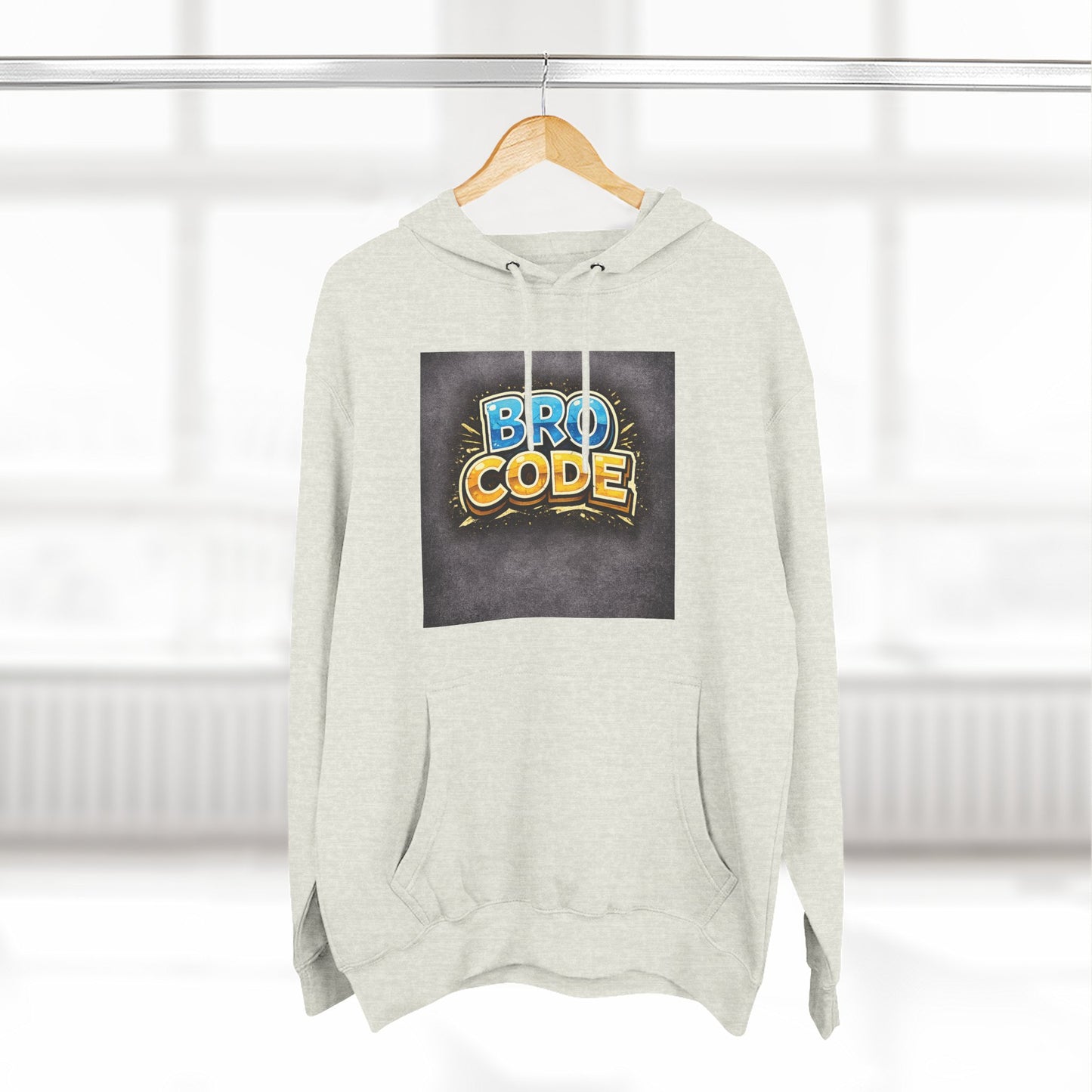 Bro Code Hoodie — Funny Streetwear Pullover with Bold Graffiti Logo