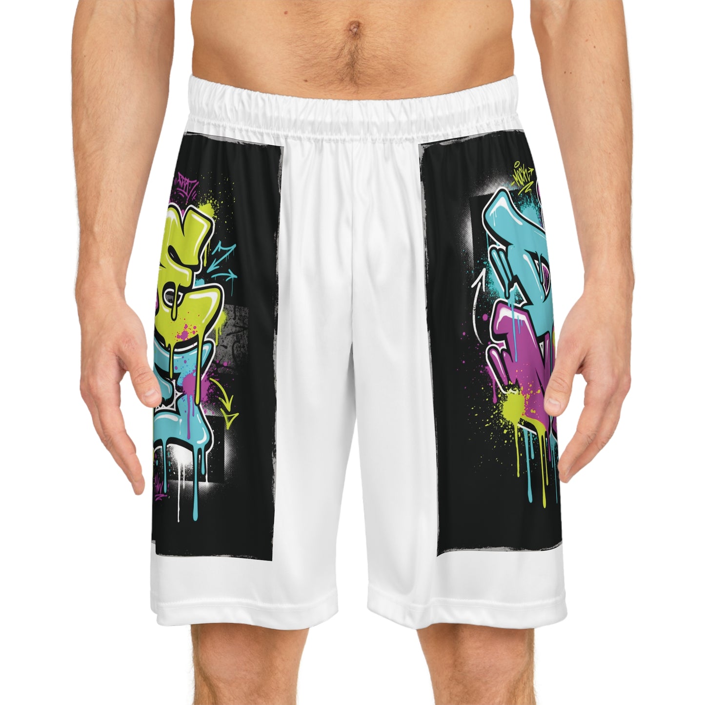Graffiti Basketball Shorts — Urban Street Art AOP Athletic Shorts