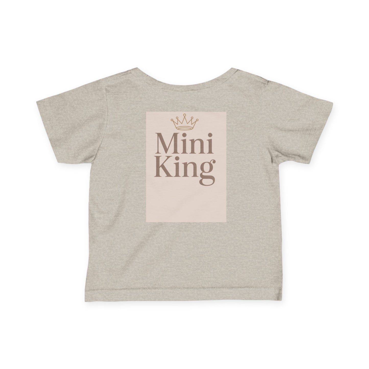 Infant Tee – "Mini King" Neutral Baby Shirt with Crown Graphic