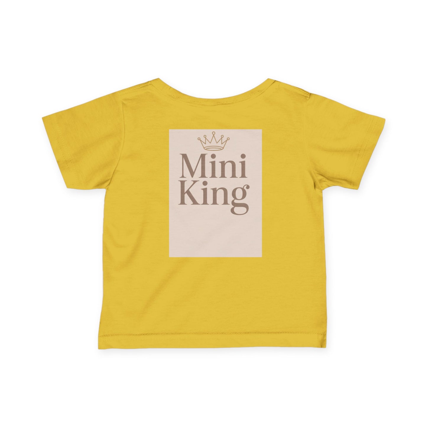Infant Tee – "Mini King" Neutral Baby Shirt with Crown Graphic