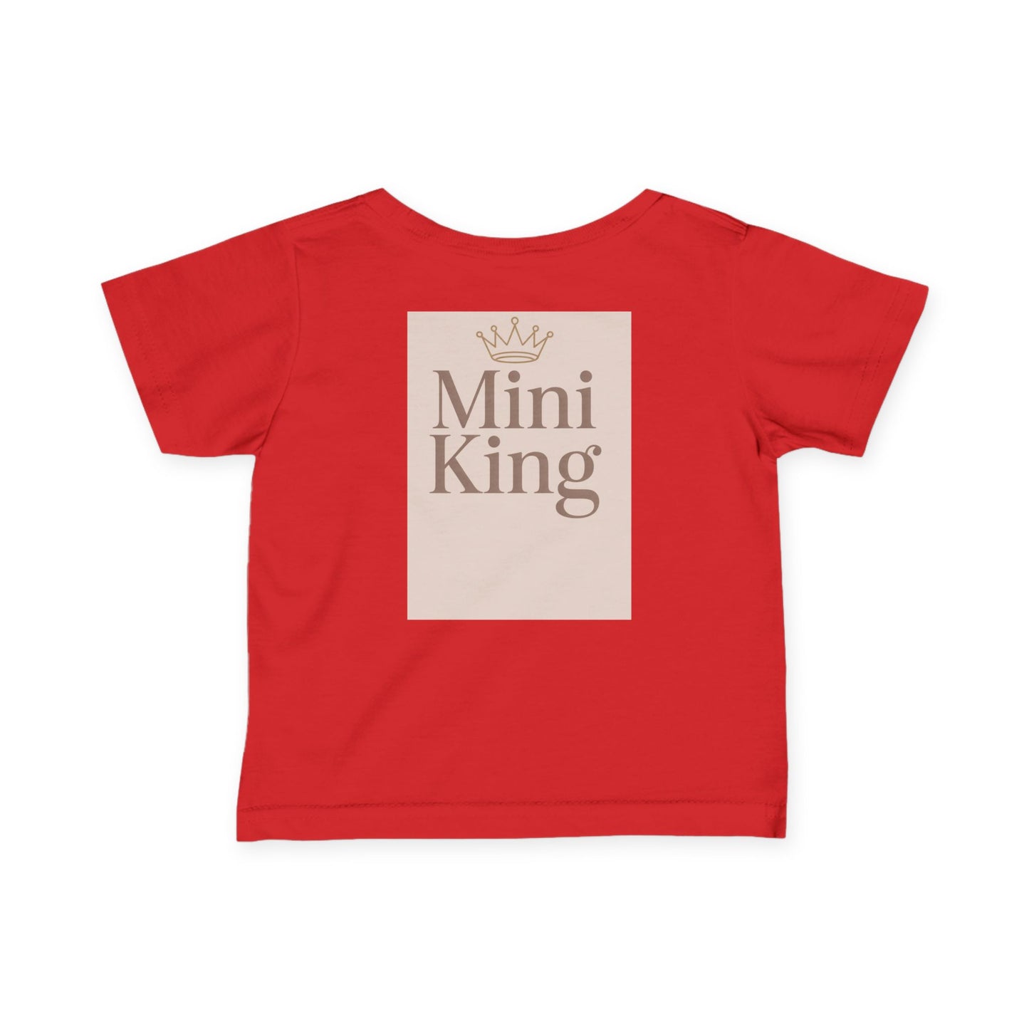 Infant Tee – "Mini King" Neutral Baby Shirt with Crown Graphic