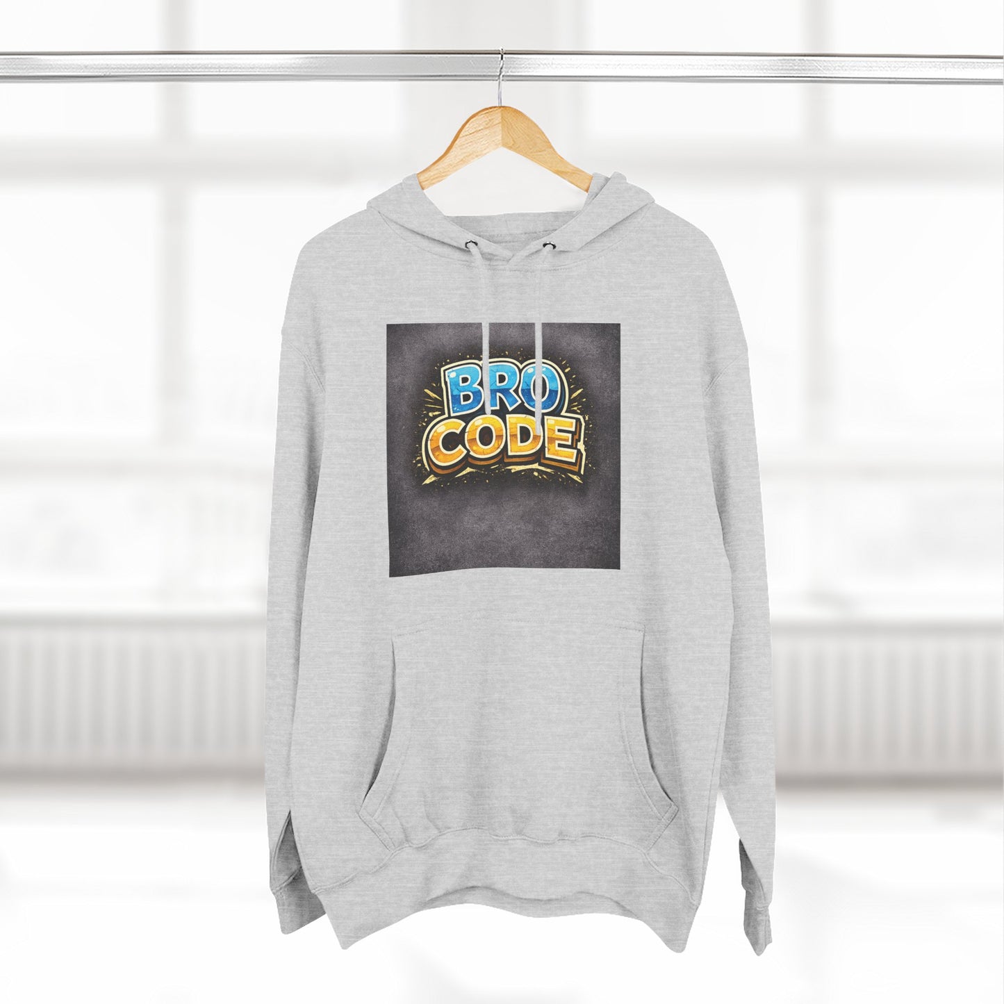 Bro Code Hoodie — Funny Streetwear Pullover with Bold Graffiti Logo