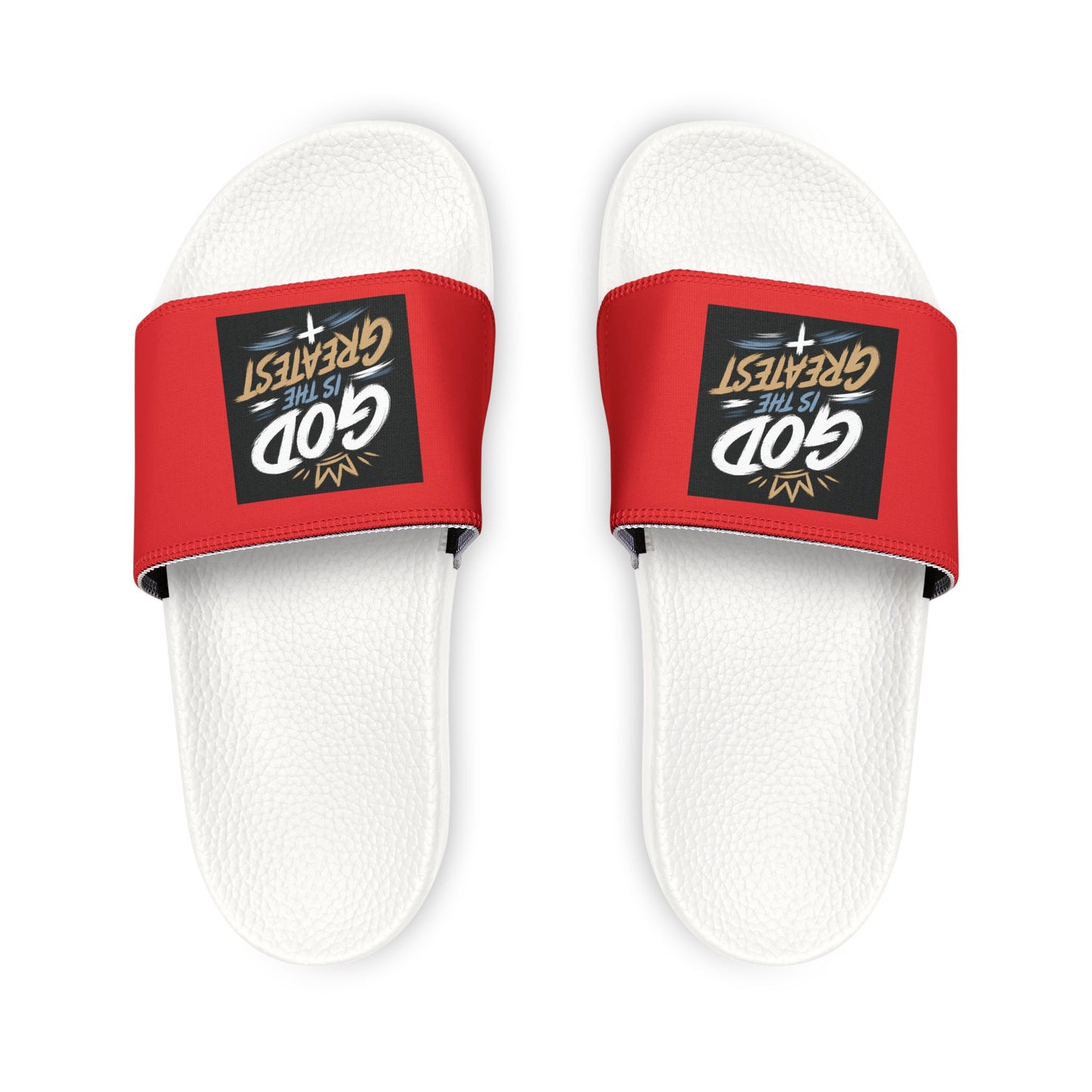 God Is The Greatest Slide Sandals — Removable Strap Men's Religious Beach Slides